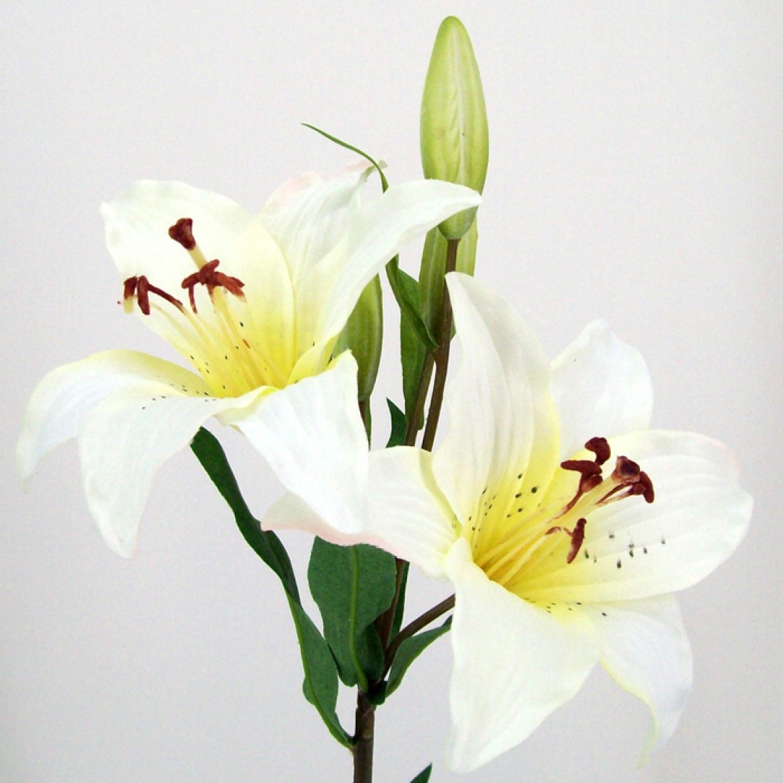 Silk Tiger Lilies Ivory 77cm Artificial Flowers